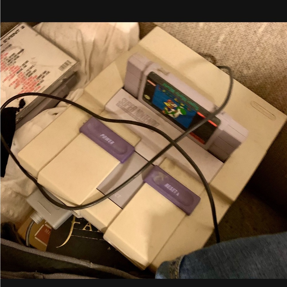 Super Nintendo Entertainment System Console - Gray and Purple